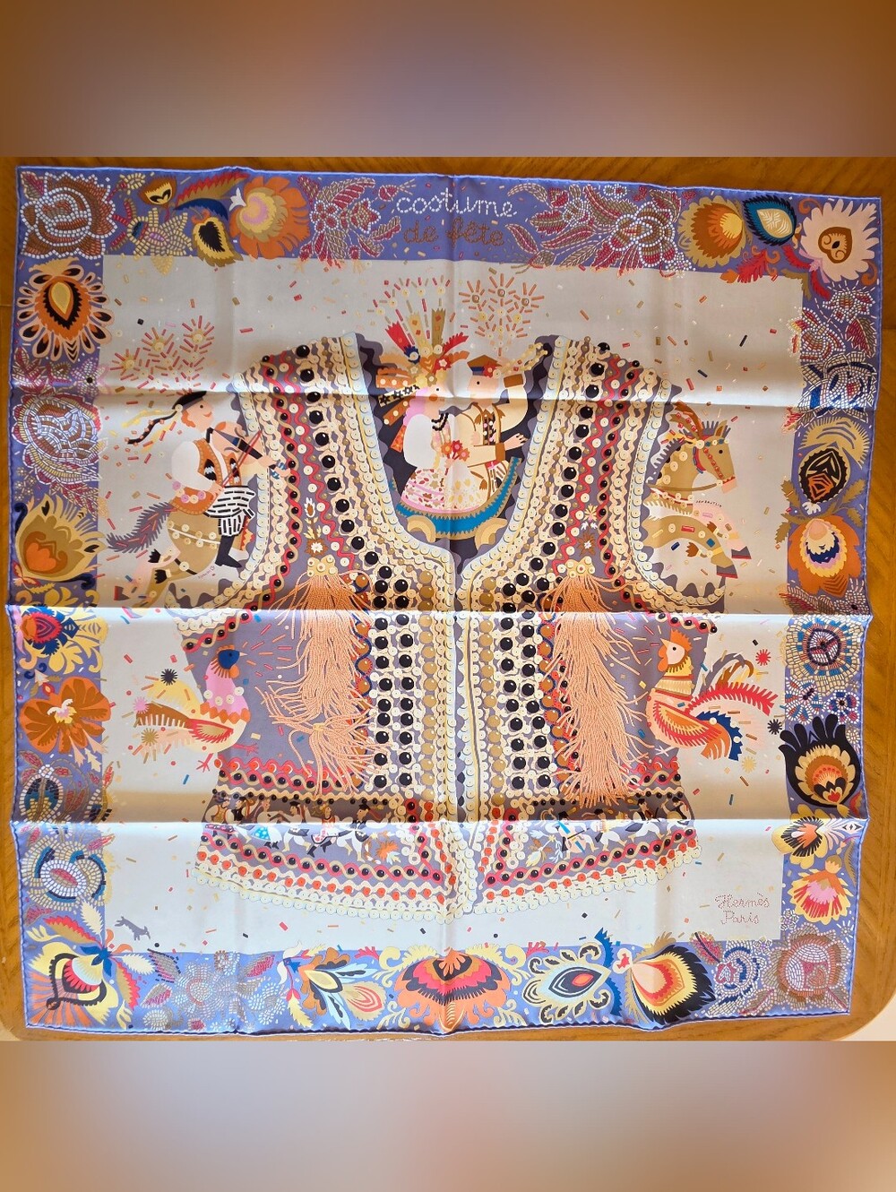 NWOT - Hermes Carré "Costume de Fête" Silk Scarf (90x90cm)